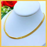 18K Real Gold Flat  Chain 16”