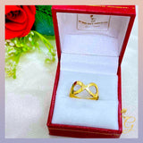 18K Real Solid Gold Infinity Ring