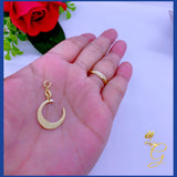 18k Real Solid Gold C Charm