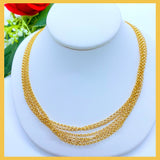 18K Real Gold Rolo Chain 18”