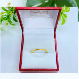 18K Real Solid Gold Plain Ring