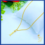 8K Real Gold Initial I Necklace 18 ”(Initial can be customized)