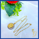 18K Real Gold Jesus Necklace 18”