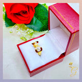 18K Real Solid Gold Infinity Ring