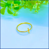 18K Real Solid Gold minimalist Vatican Ring
