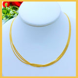 18K Real Gold Flat  Chain 16”