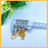 18K Real Gold Rolo Chain 18”