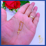 8K Real Gold Minimalist Cross Ring size 7.5(size can be customized)