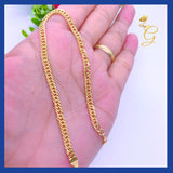 18K Real Gold Curb Link Bracelet 7.5”
