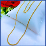 18K Real Gold Curb Chain 24”