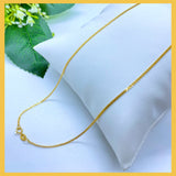 18K Real Gold Flat  Chain 16”